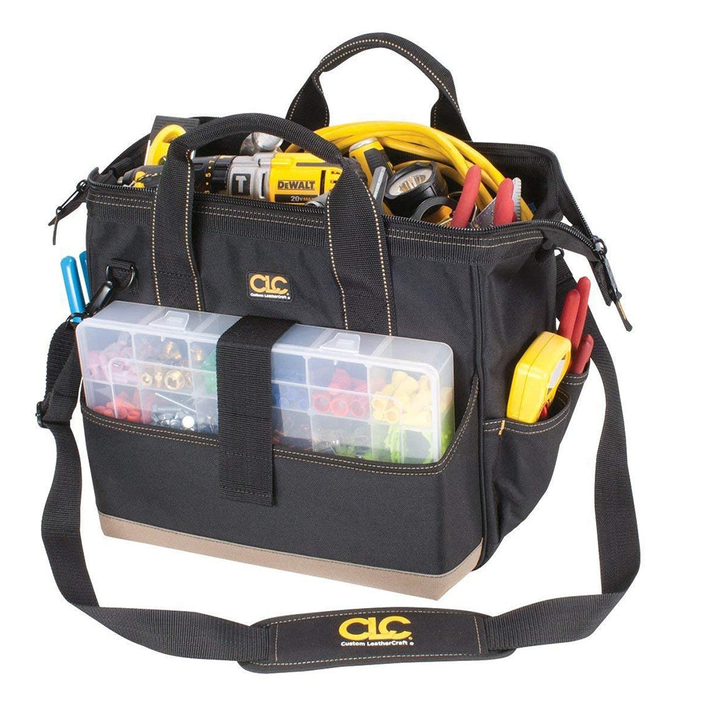 CLC 1139 23-Pocket Large Tool Bag w/ Traytote, 15x10x12