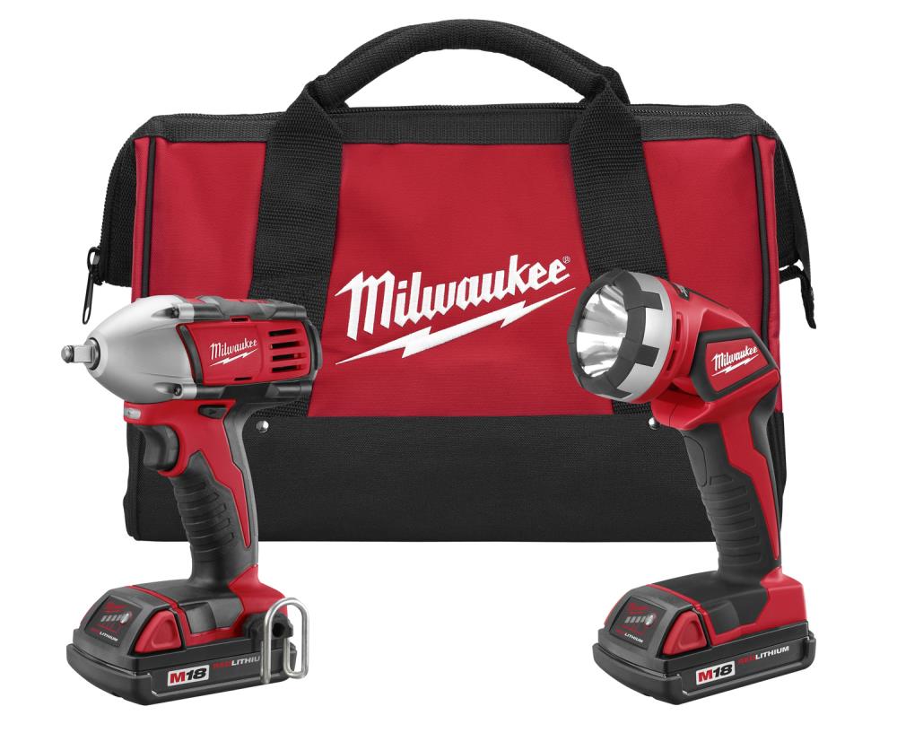 Milwaukee 2693-22 18V M18 Lithium-Ion Cordless 2-Tool Combo Kit with 3/8
