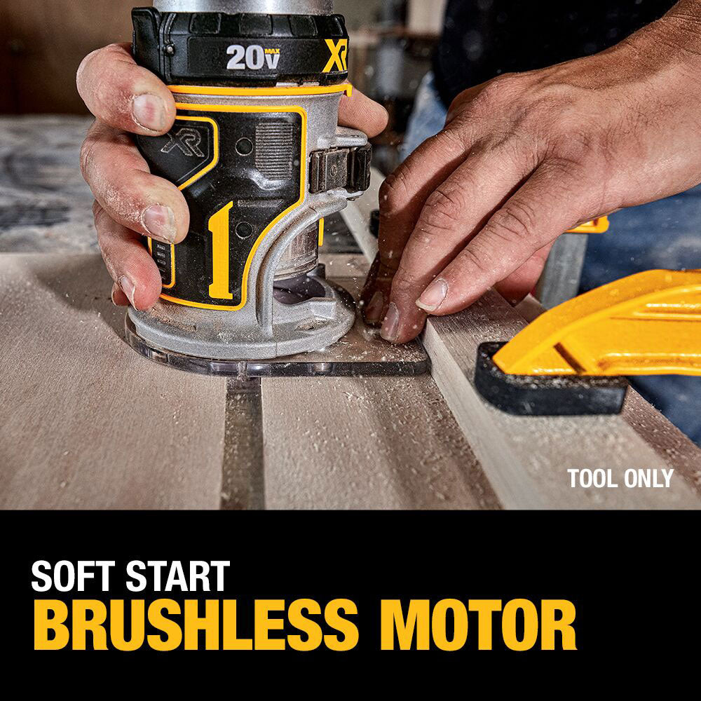 DEWALT DCW600B 20V MAX XR Lithium-Ion Brushless Cordless Compact Router (Tool  Only) —