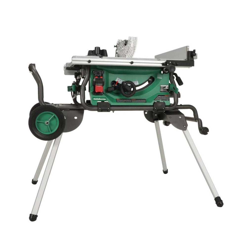 Hitachi Metabo HPT C10RJSM 10" Jobsite Table Saw (15 Amp) (w/ Fold and  Roll Stand) —