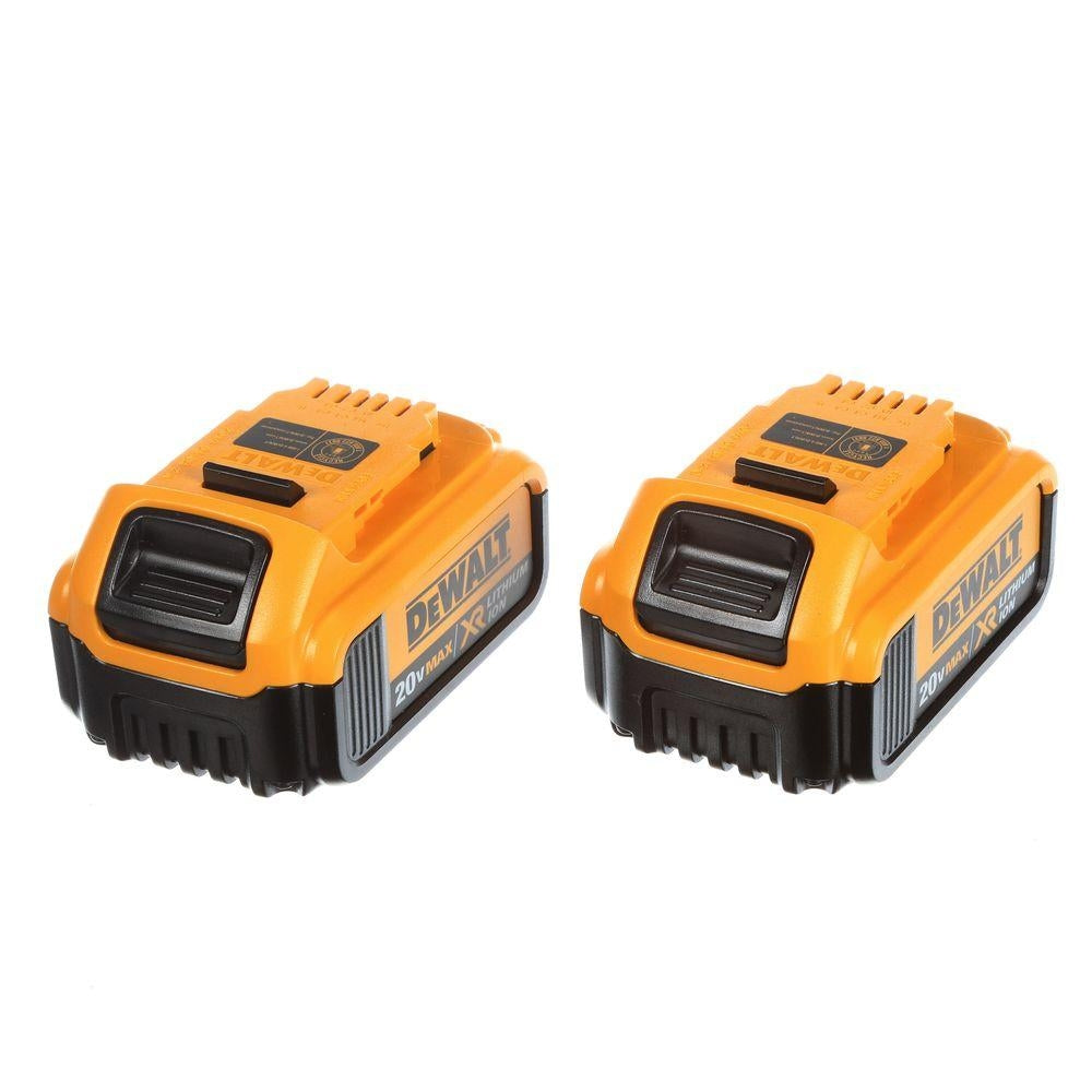 DEWALT DCB204 2 20 Volt MAX XR 4.0 Ah Lithium Ion Battery 2 Pack